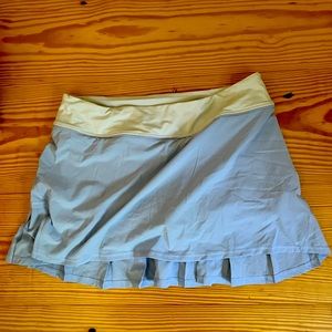 Lululemon Skort powder blue with orange accents